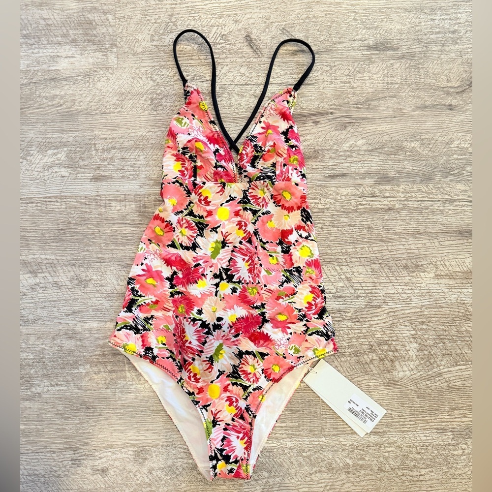 Stella McCartney Pink Floral One Piece Swimsuit NWT - Picture 6 of 16